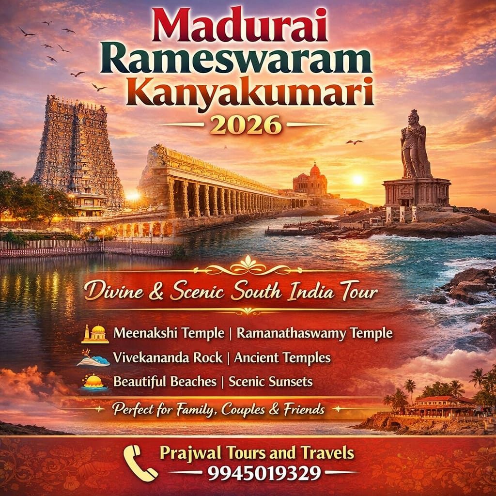 MADURAI RAMESWARAM KANYAKUMARI